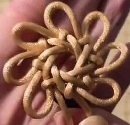 Finished Eight-Loop Star Knot