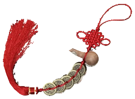 Finished Five-Coin Hanging Ornament
