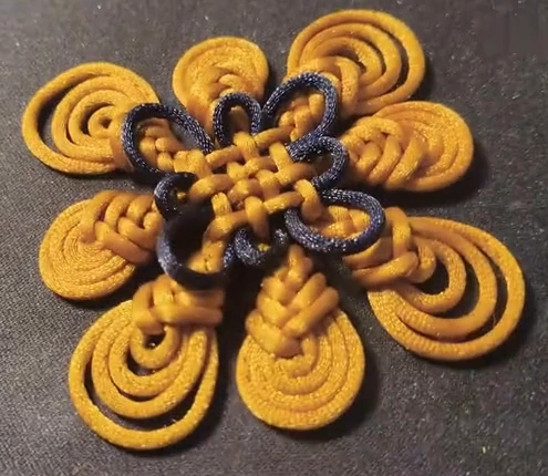 Finished Pipa Knot Flower