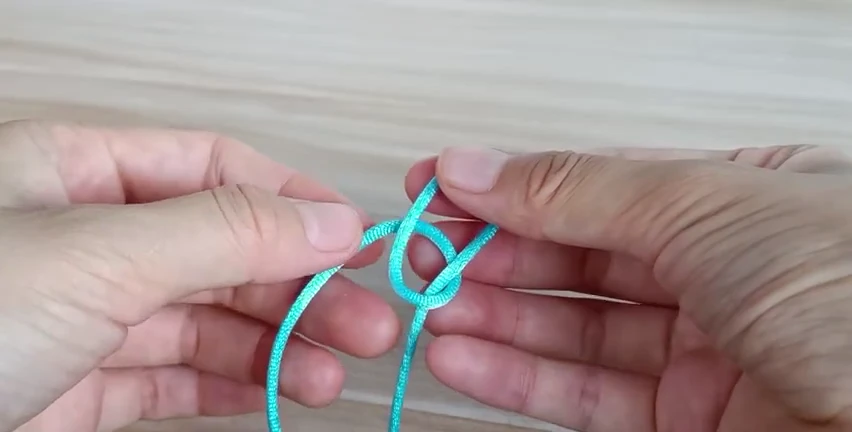 Step 2: Leave a loop around one end — 蛇结