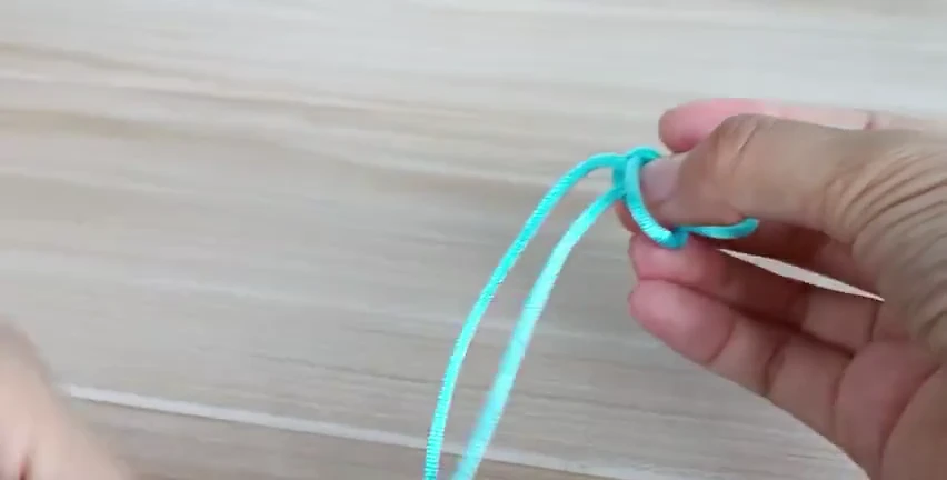 Step 3: Return the other end through — 蛇结