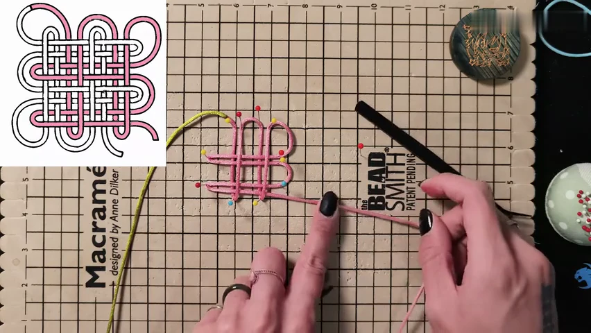 Step 4: Complete the pink route — 二回盘长结