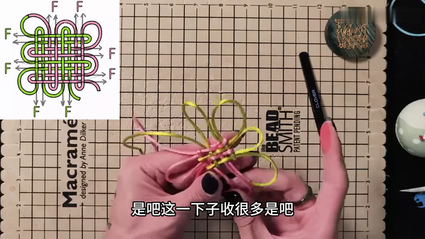Step 10: Close the woven centre — 二回盘长结