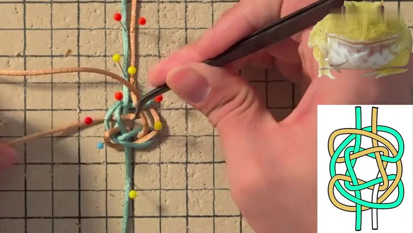 Step 6: Tuck the final gold return — 藻井结
